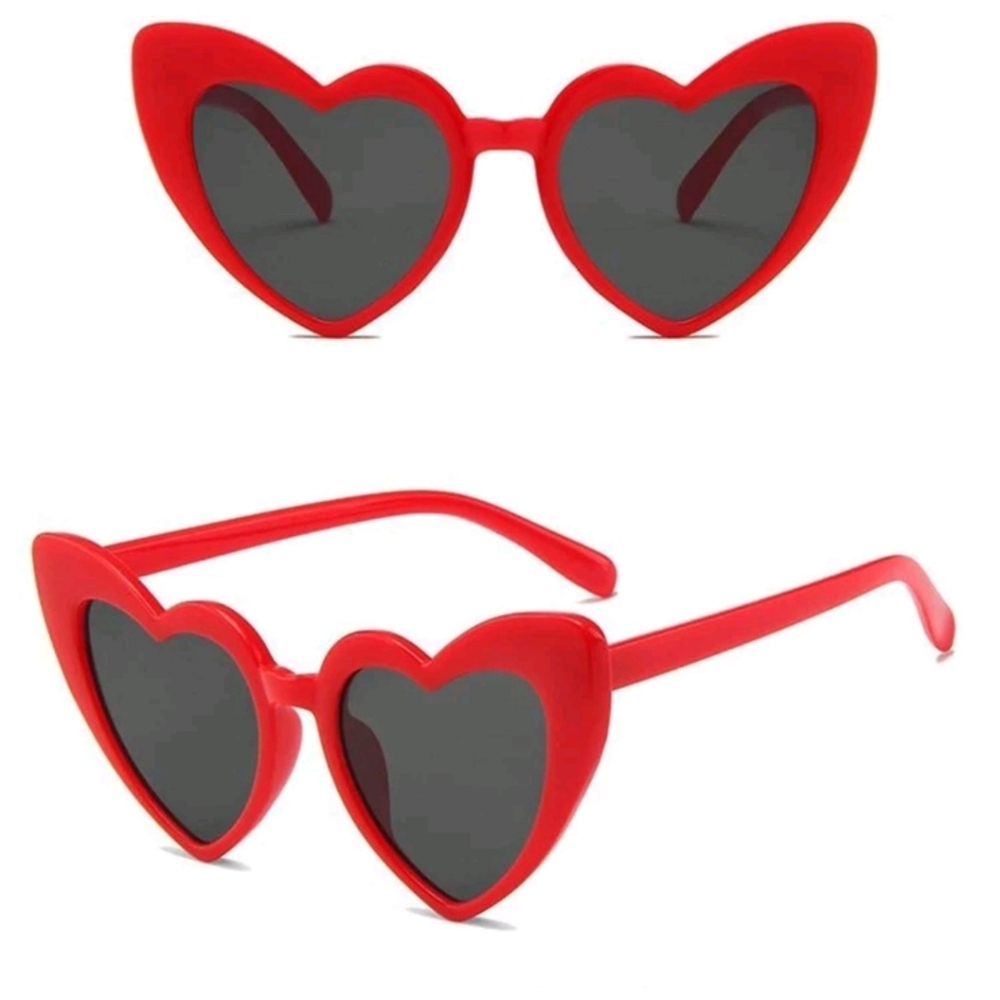 NEW Women's Red Fashion Heart Sunglasses